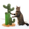Cat Scratching Post Cactus Cat Scratcher Featuring with 3 Scratching Poles and Interactive Dangling Ball(Unable to ship on weekends, please be careful