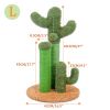 Cat Scratching Post Cactus Cat Scratcher Featuring with 3 Scratching Poles and Interactive Dangling Ball(Unable to ship on weekends, please be careful