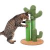 Cat Scratching Post Cactus Cat Scratcher Featuring with 3 Scratching Poles and Interactive Dangling Ball(Unable to ship on weekends, please be careful