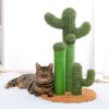 Cat Scratching Post Cactus Cat Scratcher Featuring with 3 Scratching Poles and Interactive Dangling Ball(Unable to ship on weekends, please be careful