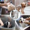 Professional Stainless Steel Dog Bathing Station - Dog Grooming Tub w/Ramp, Storage Drawer, Floor Grate & Faucet/Dog Bathtub for Large,Medium & Small