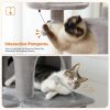 63'' Multi-Level Cat Tree Cat Tower for Indoor Cats with Sisal-Covered Scratching Post, Cozy Cat Condo, Cat Hammock and Wide Top Perch, Grey (Unable t