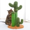 Cat Scratching Post Cactus Cat Scratcher Featuring with 3 Scratching Poles and Interactive Dangling Ball(Unable to ship on weekends, please be careful