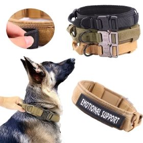 Pet Collar For Dog & Cat; Adjustable Nylon Outdoor Dog Collars For Medium Large Dogs; Dog Collar (Color: Black, size: l)
