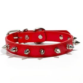 Anti-Bit Pet Necklace; Durable Dog Rivet Collar For Puppy; Pet Supplies (Color: Black, size: m)
