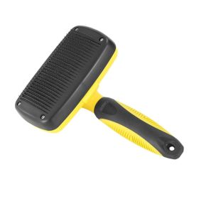 Pet Hair Grooming Remover Pets Dogs Grooming Tools (Color: Yellow, Type: Grooming Brush)